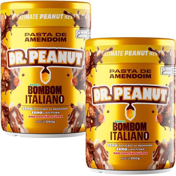 Imagem de Kit 2x Pasta de Amendoim Com Whey Protein - Zero Lactose - (250g) - Dr Peanut