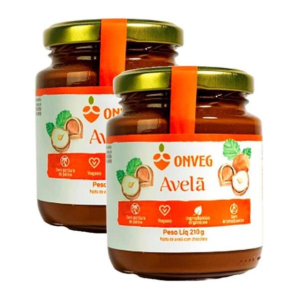 Kit 2X: Pasta De Avelã Com Chocolate Onveg 210G Imagem de Kit 2X: Pasta De Avelã Com Chocolate Onveg 210G