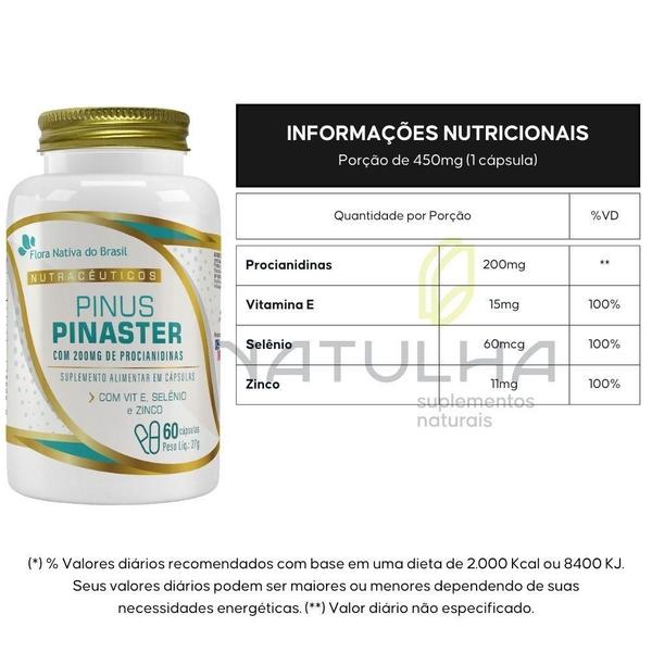 Imagem de Kit 2X Pinus Pinaster + Vitamina E, Selênio E Zinco 60