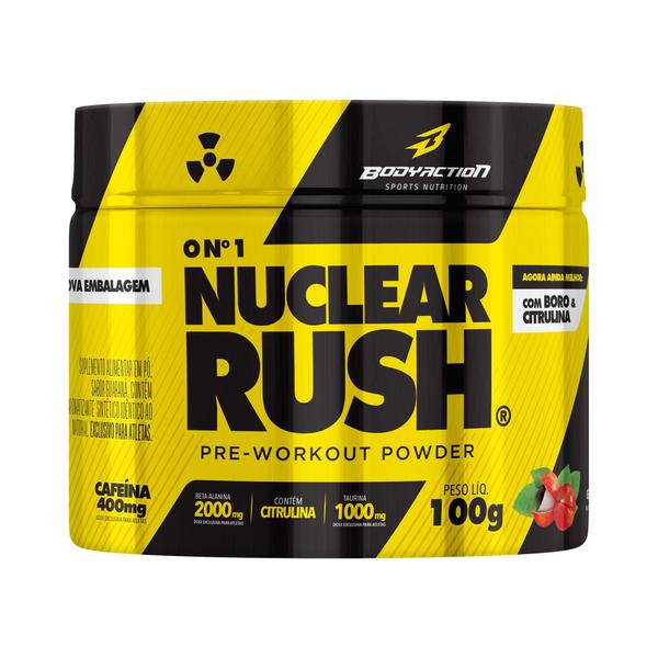 Imagem de Kit 2x Pré Treino Nuclear Rush 100g + Coqueteleira Bodyaction