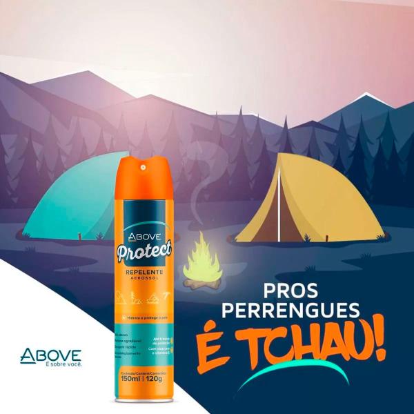 Imagem de Kit 2x Repelente de Insetos Above Aerossol Secagem Rápida 150ml/120g