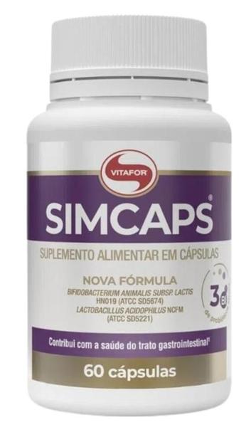 Imagem de Kit 2X: Simcaps Probiótico Vitafor 60 Cápsulas