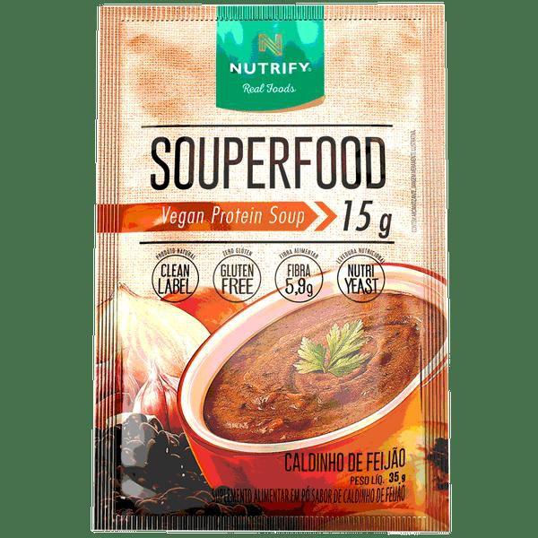 Imagem de Kit 2X: Sopa Proteica Vegana Souperfood Caldinho de Feijão Sachê Nutrify 35g