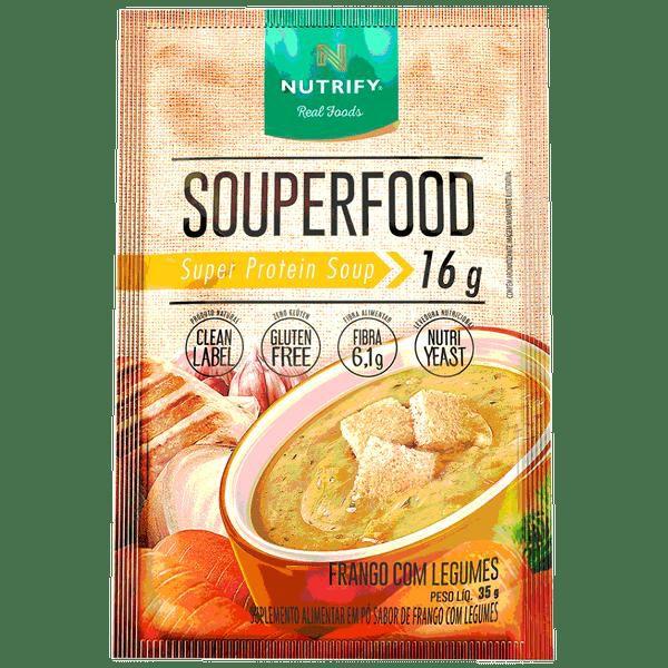 Imagem de Kit 2X: Sopa Proteica Vegana Souperfood Frango com Legumes Sachê Nutrify 35g