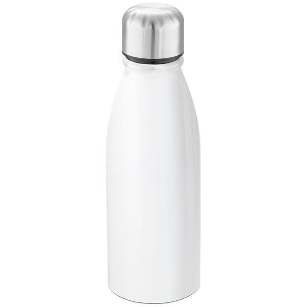 Imagem de Kit 2x Squeeze Alumínio 500 ml Wave TopGet Branco e Prata