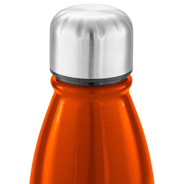 Imagem de Kit 2x Squeeze Alumínio 500 ml Wave TopGet Laranja e Verde