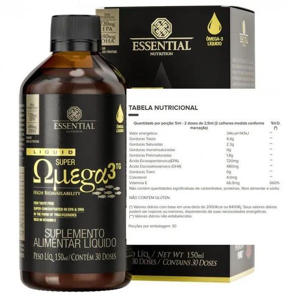 Imagem de Kit 2x Super Omega 3 TG Liquid 150ml cada - Essential Nutrition