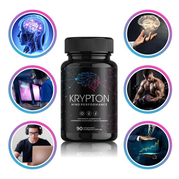 Imagem de Kit 2x Suplemento Alimentar Krypton Mind Performance - Com Coenzima Q10, Cafeína, Taurina e Creatina - 90 Comprimidos