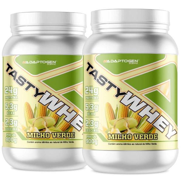 Imagem de Kit 2X Tasty Whey Isolado Hidro 3W Milho 900G - Adaptogen