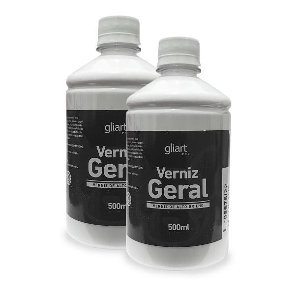 Imagem de Kit 2x Verniz Geral 500ml Gliart 