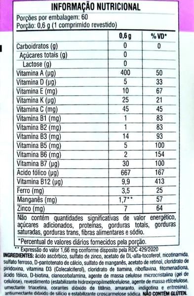 Imagem de Kit 2x Vitamina Lavitan 50+ Mulher 60 Comprimidos - CIMED