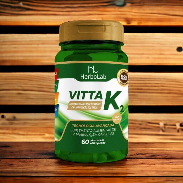 Imagem de Kit 2x VITTA K2 NOVA FORMULA 60 CAPS 400MG - HERBOLAB D