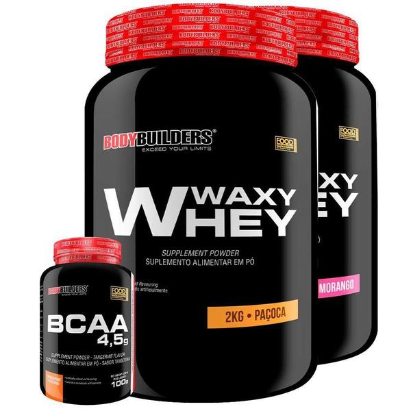 Imagem de KIT 2x Waxy Whey 2kg + BCAA 1kg Tangerina - Bodybuilders