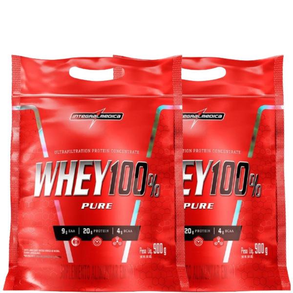Kit 2x Whey Protein 100% Pure Concentrado - integralmedica Imagem de Kit 2x Whey Protein 100% Pure Concentrado - integralmedica