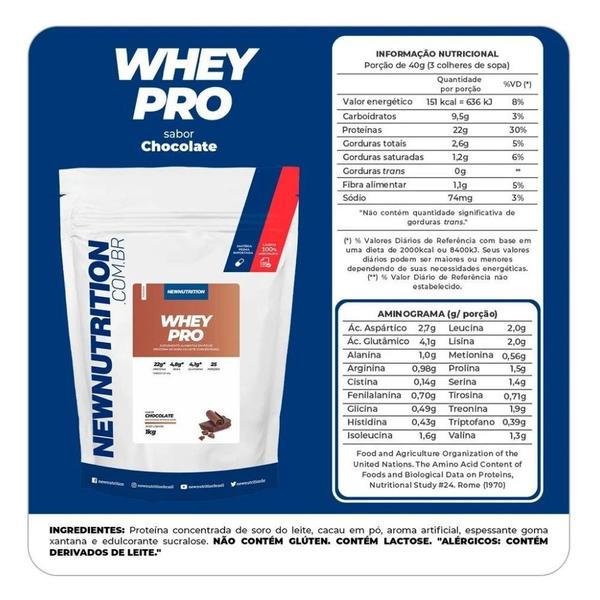 Imagem de Kit 2x Whey Protein 900g Cafeina Shaker Luva New Nutrition