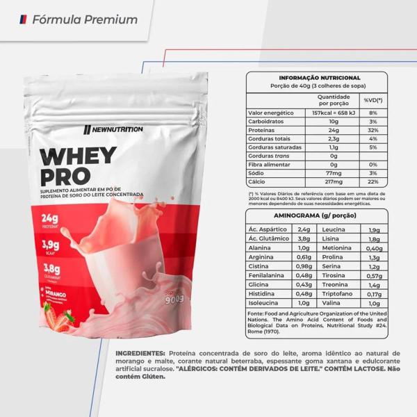 Imagem de Kit 2x Whey Protein 900g Cafeina Shaker Luva New Nutrition