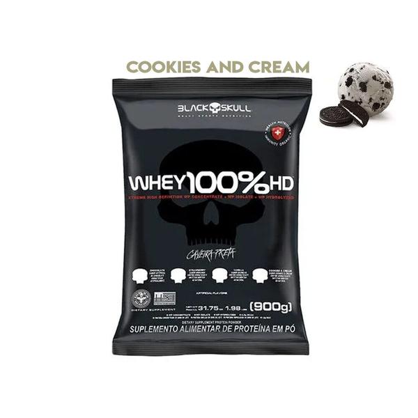 Imagem de Kit 2x Whey Protein Chocolate e Cookies and Cream 900g Black Skull