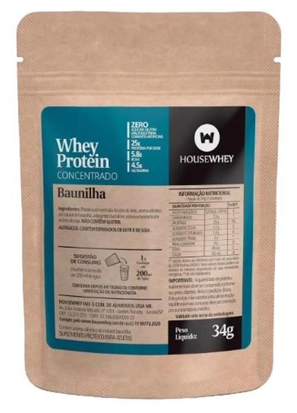 Kit 2X: Whey Protein Concentrado Baunilha Sachê Housewhey Imagem de Kit 2X: Whey Protein Concentrado Baunilha Sachê Housewhey