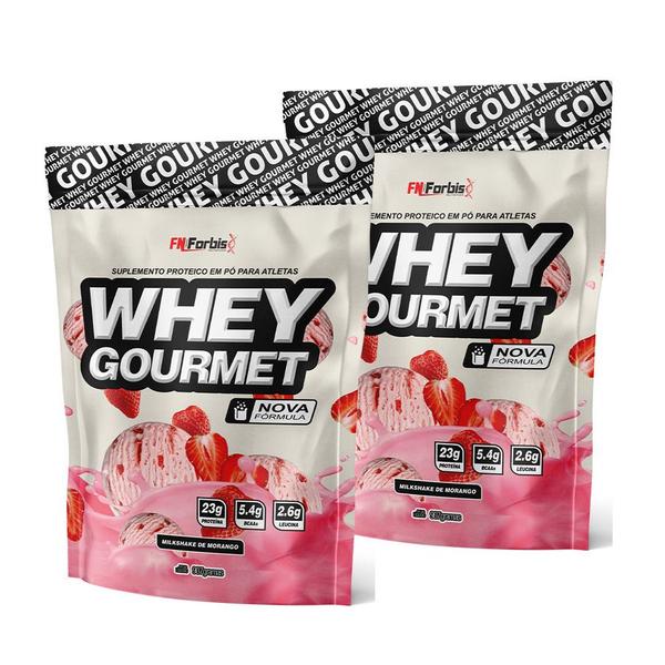 Kit 2X Whey Protein Gourmet 907g Refil - FN Forbis Nutrition Imagem de Kit 2X Whey Protein Gourmet 907g Refil - FN Forbis Nutrition