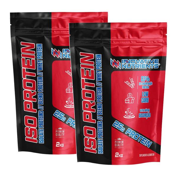 Kit 2x Whey Protein Isolado Iso Protein 2Kg - Inovative Suplementos Imagem de Kit 2x Whey Protein Isolado Iso Protein 2Kg - Inovative Suplementos