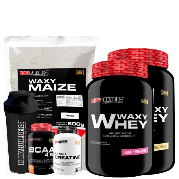 KIT 2x Whey Protein Waxy Whey 900g + BCAA 4,5 100g + POWER Creatina 100g + Waxy Maize 800g... KIT 2x Whey Protein Waxy Whey 900g + BCAA 4,5 100g + POWER Creatina 100g + Waxy Maize 800g...