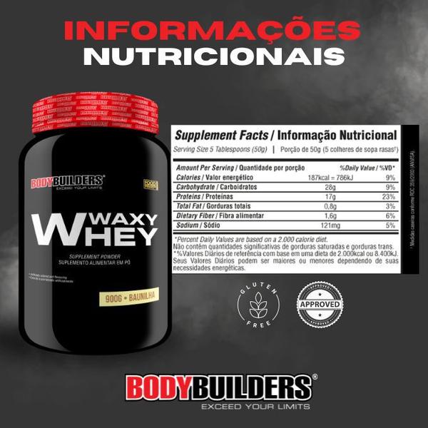 Imagem de KIT 2x Whey Protein Waxy Whey 900g + BCAA 4,5 100g + POWER Creatina 100g + Waxy Maize 800g + Coqueteleira