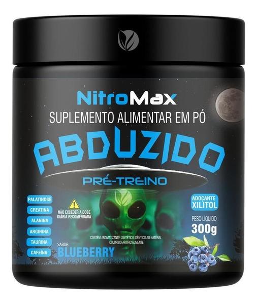 Kit 3 Abduzido Pré-Treino 300G Blueberry - Fisionutri - Nitromax Imagem de Kit 3 Abduzido Pré-Treino 300G Blueberry - Fisionutri