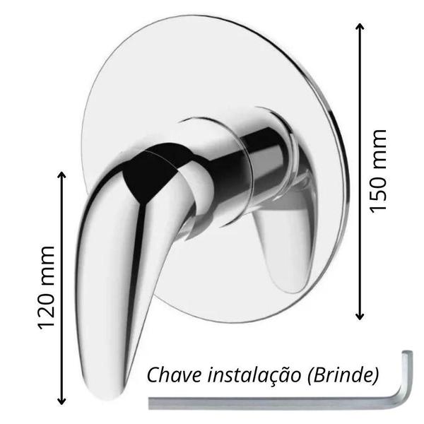 Imagem de Kit 3 Acabamento Registro Monocomando De Chuveiro Base Deca