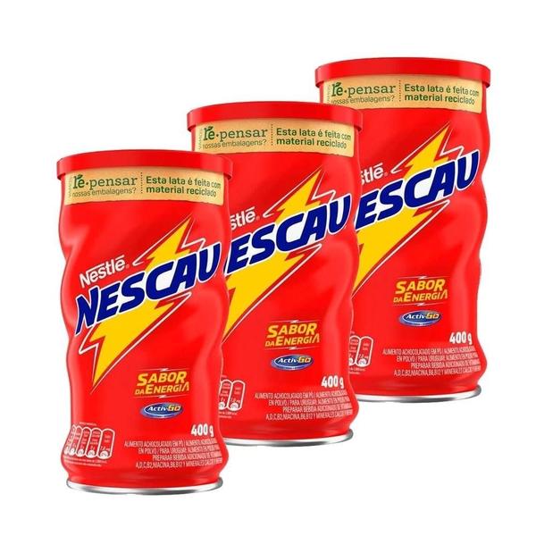 Imagem de Kit 3 Achocolatado Nescau 400 Gramas Nestle