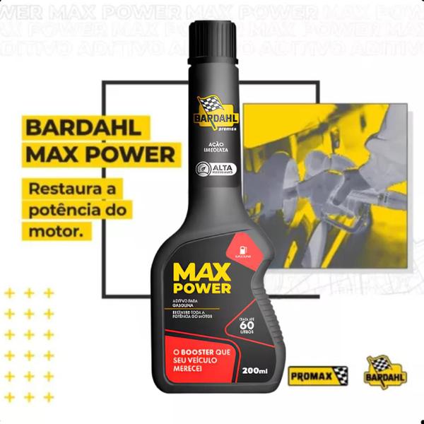 Imagem de Kit 3 Aditivo de Combustível MAX POWER para carros e motos (controle do octanagem e restauração de potência) 200ml-Bardahl