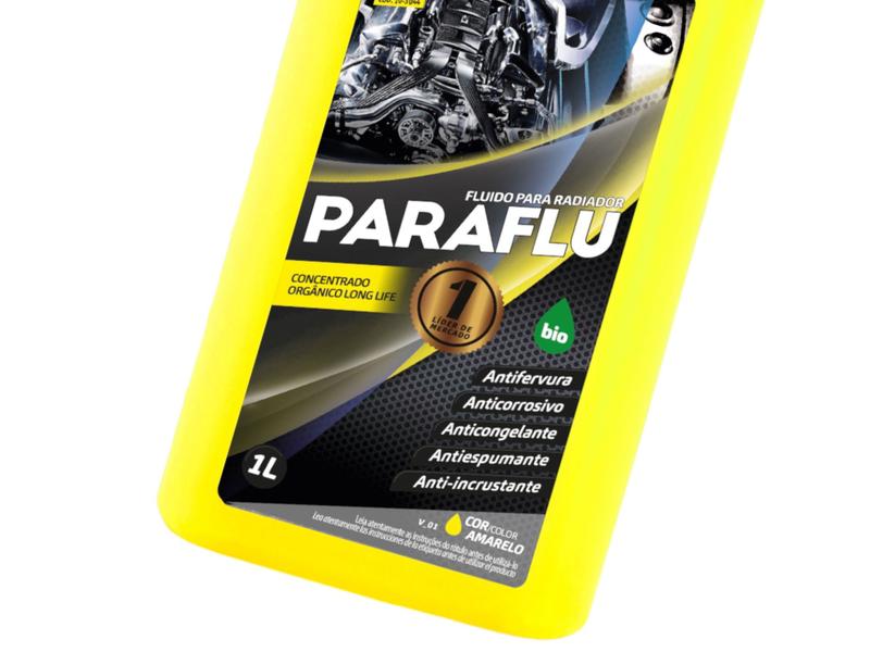 Imagem de Kit 3 Aditivo Paraflu Amarelo Concentrado + 3 Agua Desmineralizada