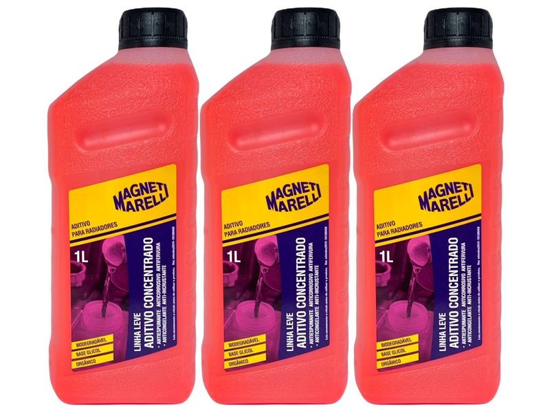 Imagem de Kit 3 Aditivo Radiador Concentrado Rosa Magneti Marelli