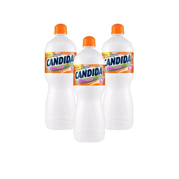 Imagem de Kit 3 Água Sanitária Super Cândida - Perfumada 1l