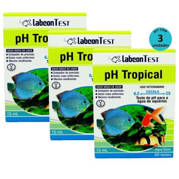 Imagem de Kit 3 Alcon Labcon PH Tropical 15ml