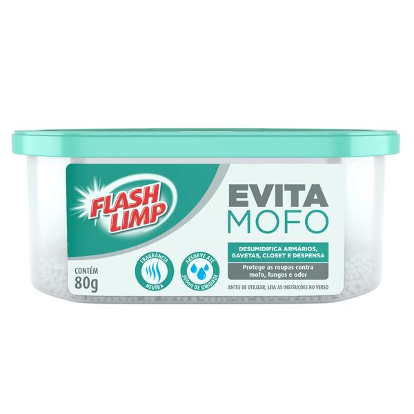 Kit 3 Anti Mofo Flashlimp 80g Desumidificador Guarda Roupa Pia - Flash Limp Imagem de Kit 3 Anti Mofo Flashlimp 80g Desumidificador Guarda Roupa Pia