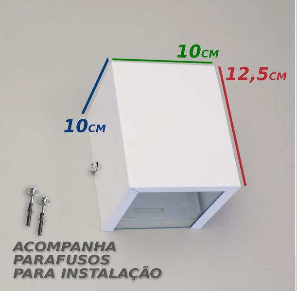 Imagem de Kit 3 Arandela 1 facho Marrom + 3 lâmpadas LED G9 3000K branco quente ST653