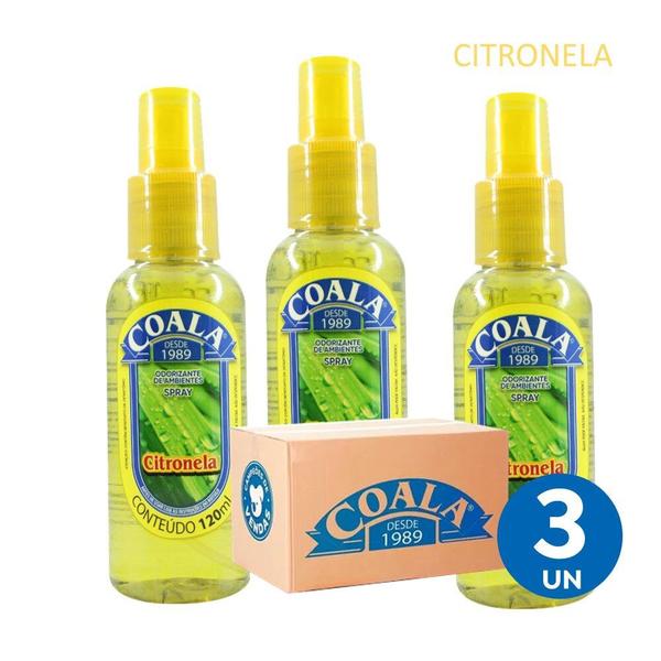 Imagem de Kit 3 Aromatizante Odorizante Perfumado de Ambientes Home Spray Citronela Coala 120ml