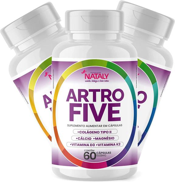 Imagem de Kit 3 - Artrofive Colágeno Tipo Ii 60 Capsulas 500Mg Nataly