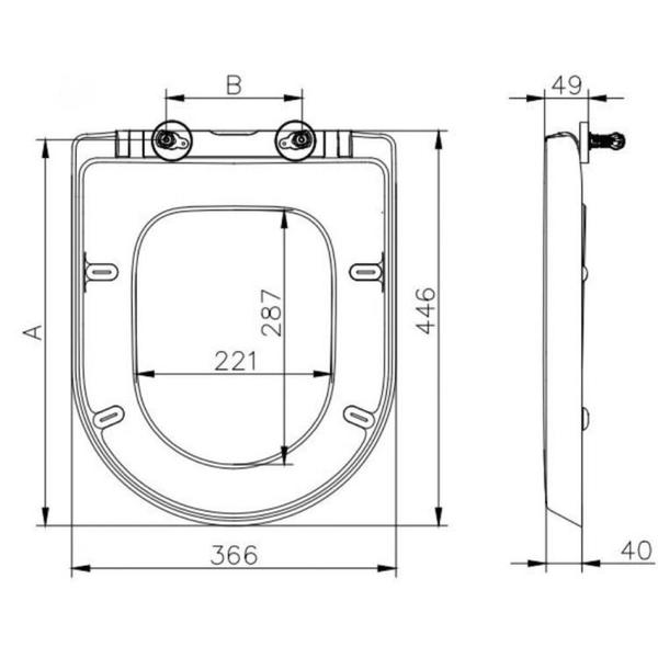 Imagem de Kit 3 Assentos Original Quick Release com Queda Amortecida Nexo Roca Branco