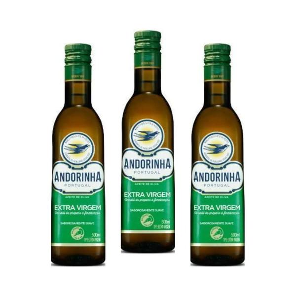 Kit 3 Azeites de Oliva Andorinha Português Extra Virgem 500ml Kit 3 Azeites de Oliva Andorinha Português Extra Virgem 500ml