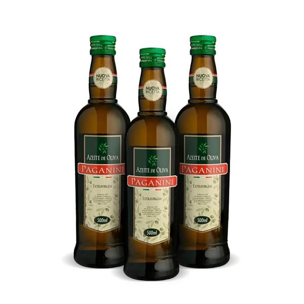 Imagem de Kit 3 Azeites Italianos Paganini Extra Virgem 500ml