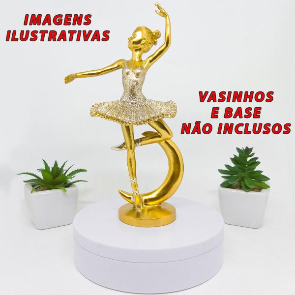 Kit 3 Bailarinas Decorativa Estátua Enfeite Dançarina Quarto Estatueta Resina Com Brilho - Casa Decor Presentes Criativos Imagem de Kit 3 Bailarinas Decorativa Estátua Enfeite Dançarina Quarto Estatueta Resina Com Brilho