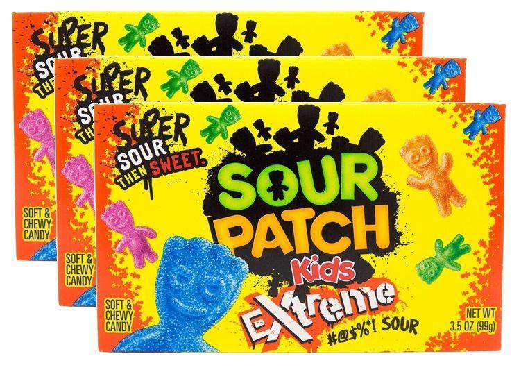 Imagem de kit 3 Bala Azedinha Sour Patch kits Extreme 99g