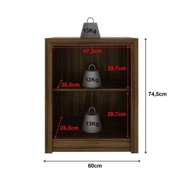 Imagem de Kit 3 Balcões Me4103 com 6 Portas e Prateleira 74,5cmx180cm