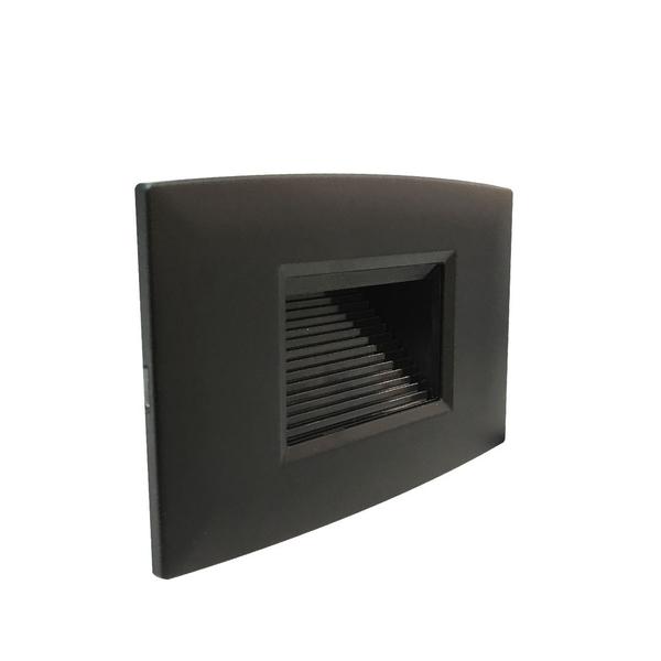 Kit 3 Balizadores Step 4x2 3000K Bivolt Preto IP65 - Opus Imagem de Kit 3 Balizadores Step 4x2 3000K Bivolt Preto IP65