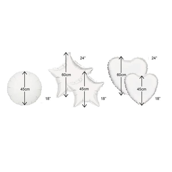 Imagem de Kit 3 Balões metalizados Estrela Prateada holográfico para festas e ocasiões especiais 45 cm cada