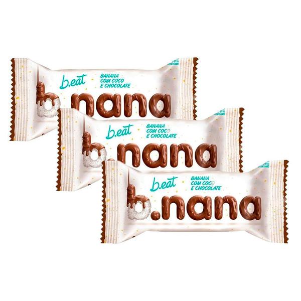 Imagem de Kit 3 Banana Beat Coco Com Chocolate Sem Açúcar 30g