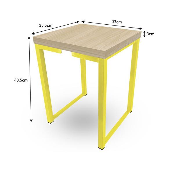 Imagem de Kit 3 Banco Banqueta Nova York Industrial Cozinha Área Gourmet Amarelo Jade