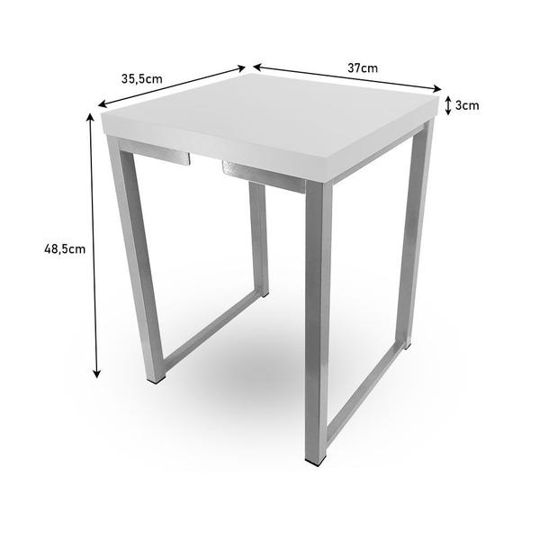 Imagem de Kit 3 Banco Banqueta Nova York Industrial Cozinha Área Gourmet Prata Branco