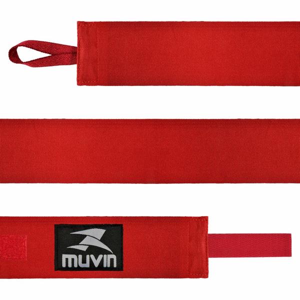 Imagem de Kit 3 Bandagem Elástica Muvin 5 metros - Alça Polegar Proteção Mãos e Punhos - Luta - Boxe Muay Thai MMA Artes Marciais